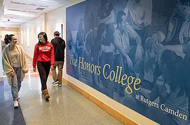 Students at Rutgers University-Camden Honors College